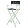DC30W- 30" high, white finish wood frame Director Chair with Canvas set